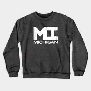 MI Michigan State Vintage Typography Crewneck Sweatshirt